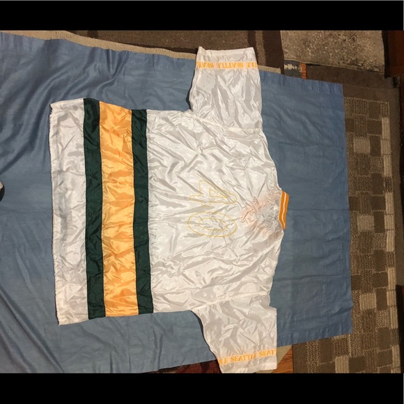 Rare vintage vintage rare Seattle Supersonics warm-up jacket 90s Shawn Kemp - Picture 3 of 5